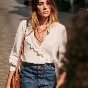 Sézane Silk Blouse from Paris *Worn Once* Size 10